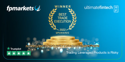 FP Markets reçoit le prix de la « Meilleure exécution commerciale » aux Ultimate Fintech Awards 2022